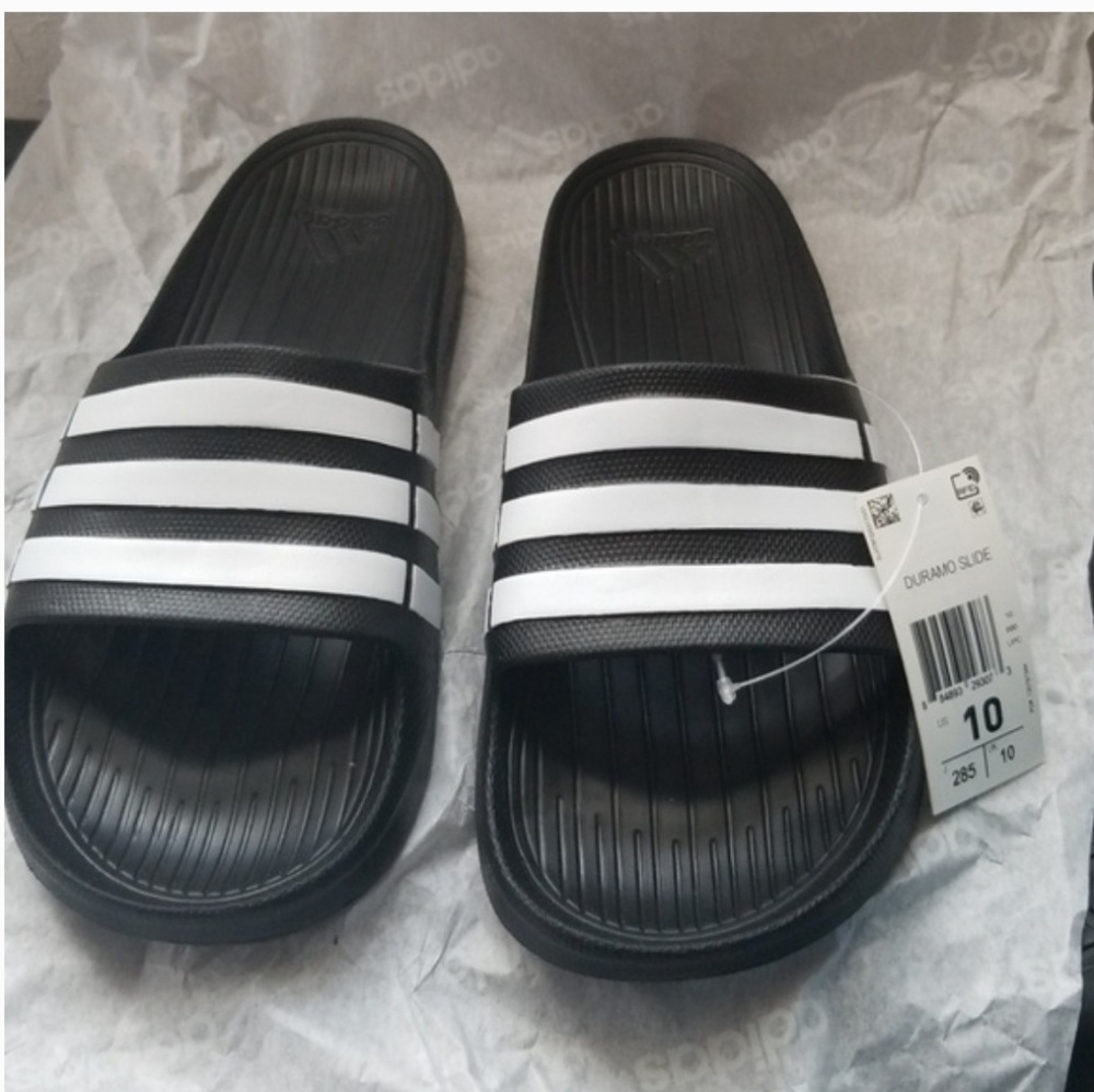 Adidas Men's Slides Size 10 - Picture 7 of 8